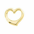 14K Yellow Heart Chain Slide